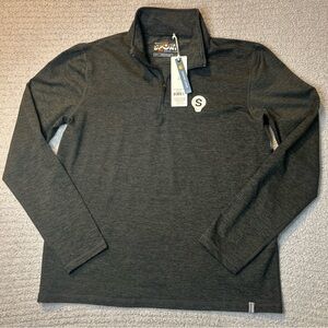 MarineLayer NWT Weekend Sport Quarter Zip Charcoal Women's Medium Stretch